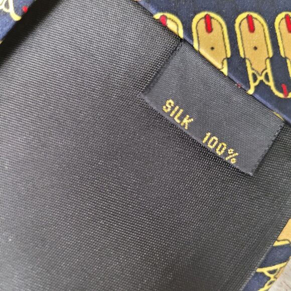 Sinsabang Mens 100% Korean Silk Necktie Tie Geometric EXCELLENT CONDITION - Picture 4 of 5